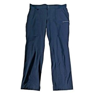 Duluth Trading Fleece Lined Pants Womens 18x31 Navy Blue Cargo Hiking Gorp